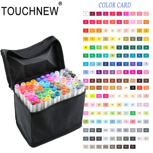 TOUCHNEW 80 Color Sketch Markers Animation Manga Set with Carry Bag