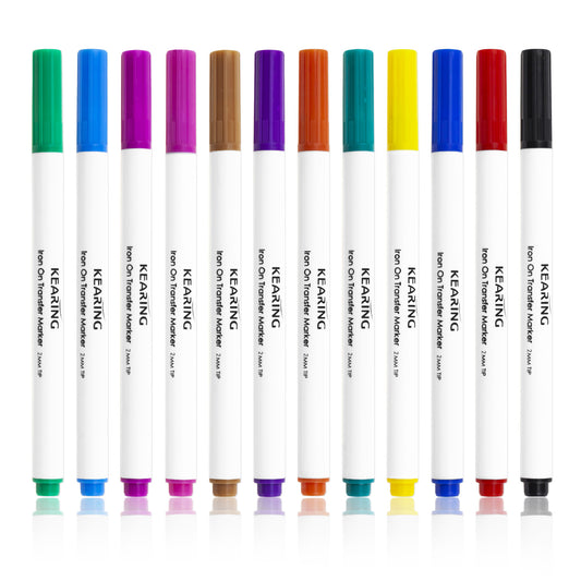 KEARING Iron On Transfer Marker Pens 2MM Sublimation 12 Color