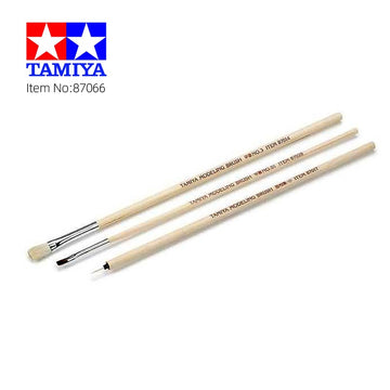 Tamiya 87066 - Modellpensel Grundläggande Set - 3 Stycken