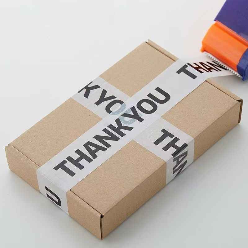 Designer Cute Packing Tape Thank You - Pink,3 Rolls