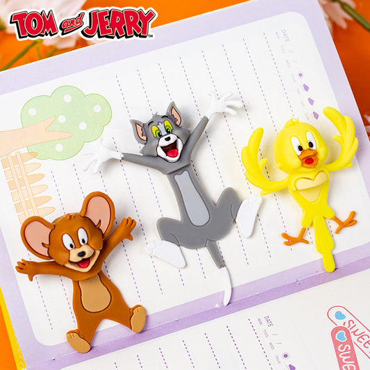 Tom och Jerry 2026 Nyhet 3D PVC Bokmärkesset – 4-delar