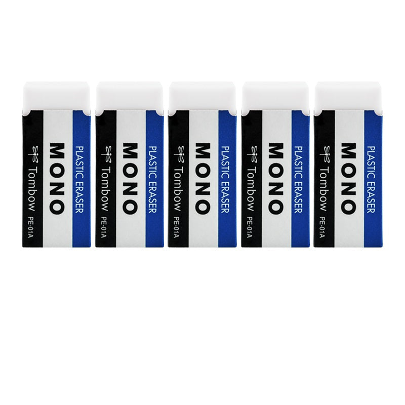 Tombow MONO Classic Plastic Eraser PE-01A 5 Pack