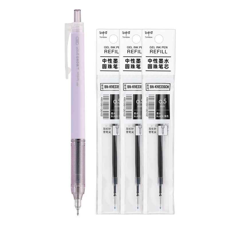 Tombow MONO Graph Lite Gel Ink Pen 0.5mm Black Ink with 3 Refills