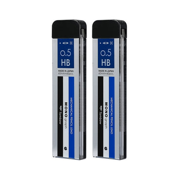 Náhradní tuhy do mechanické tužky Tombow MONO Graph 0,5 mm – 60 mm × 40 ks | HB nebo 2B | sada 2 krabiček