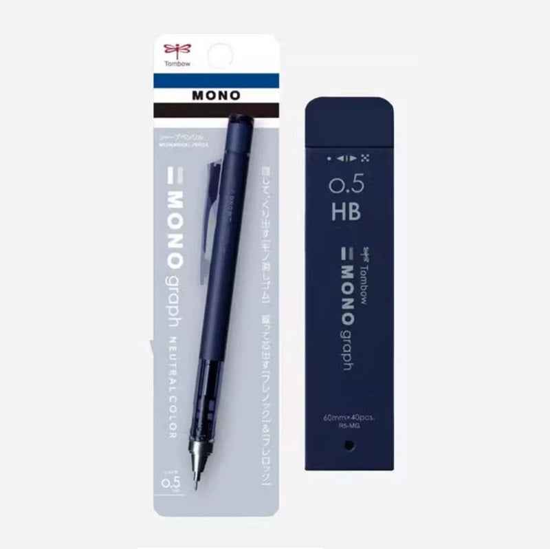 Tombow Mono Graph Mechanical Pencil Neutral Colors with Lead refills