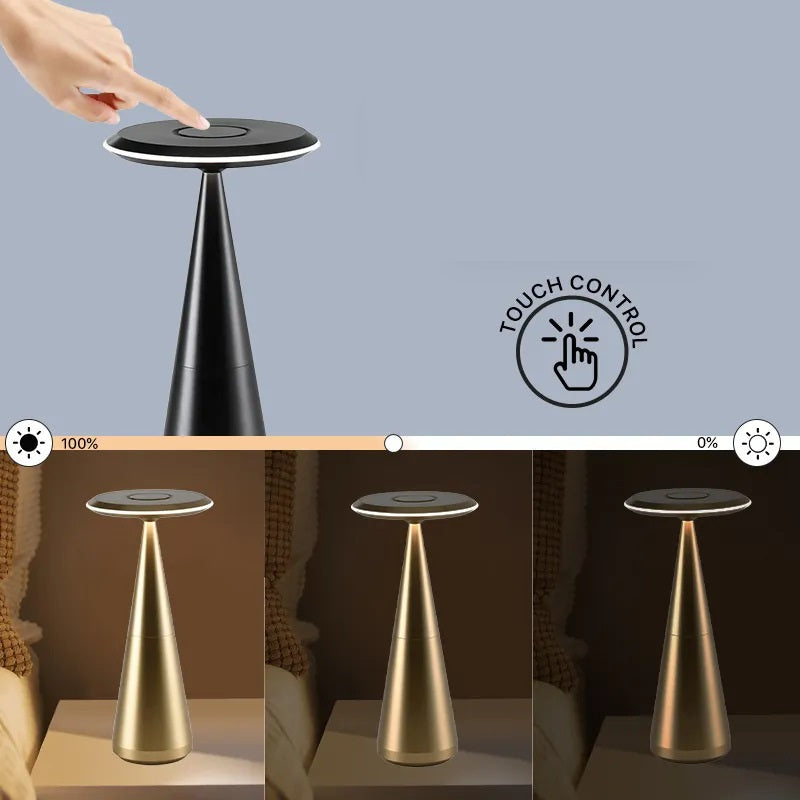 UFO Rechargeable Table Lamp | Aluminum Alloy Cordless Desk Light