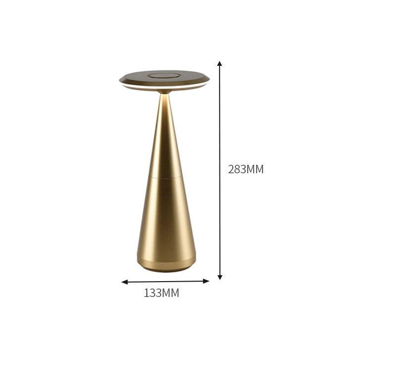 UFO Rechargeable Table Lamp | Aluminum Alloy Cordless Desk Light Gold