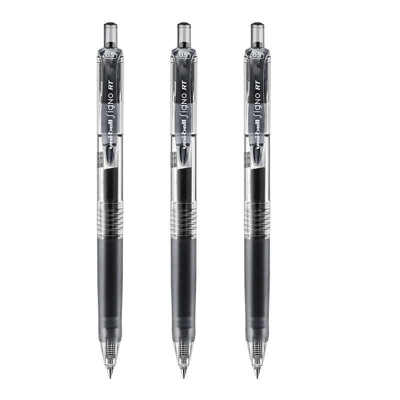 uni-ball Signo RT micro Retractable Rollerball Pens 0.5mm 3 Pack