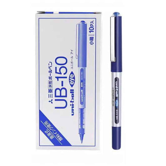 Uni-ball Eye UB-150 Rollerball Pen 10-Pack 0.5mm Pigment Ink Blue