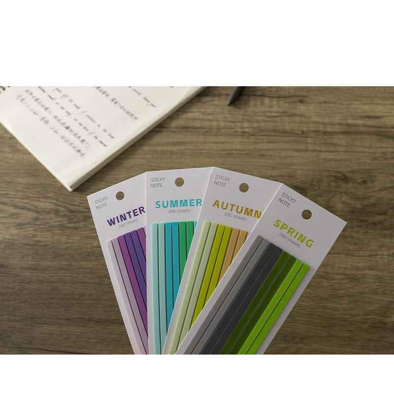 Extra Long Ultra-Thin Semi-Transparent PET Sticky Notes – 140×5 mm