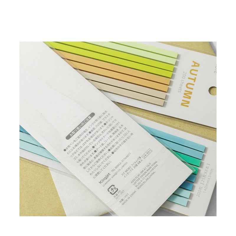 Extra Long Ultra-Thin Semi-Transparent PET Sticky Notes – 140×5 mm