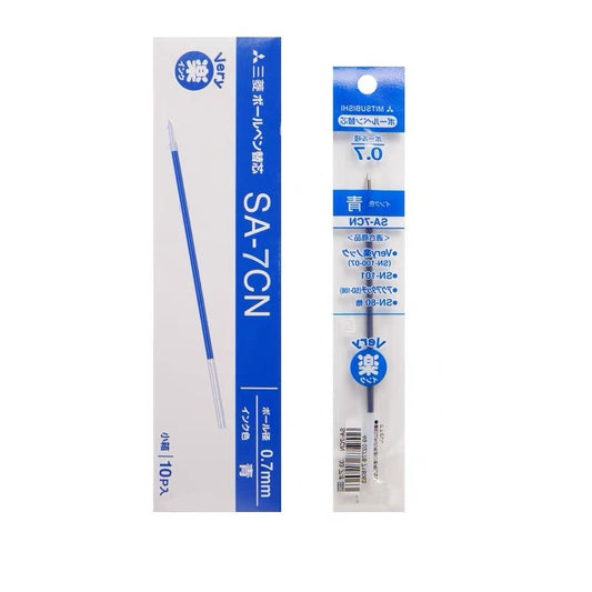 Uni SA-7CN Ballpoint Pen Refill - 0.7mm Black/Red/Blue - 10 Pack