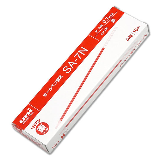 Uni SA-7N Ballpoint Pen Refill - 0.7 mm - Black/Red/Blue - 10 Pack