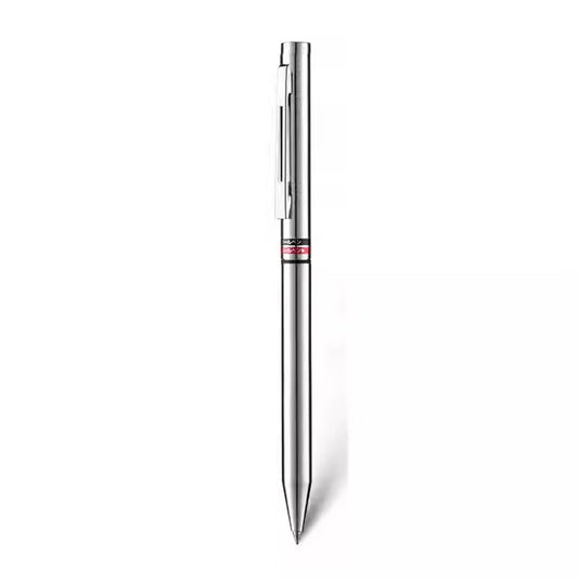 Uni SE-1000 2-Color Ballpoint Pen | 0.7mm Black & Red | Minimalist Metal Barrel