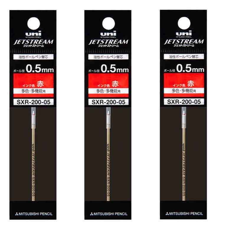 Uni SXR-200-05 Jetstream Ballpoint Multi Pen Refill - 0.5mm - 3 Pack