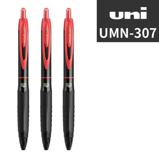Uni-ball Signo UMN-307 Retractable Gel Pen 0.5mm 3-Pack Red
