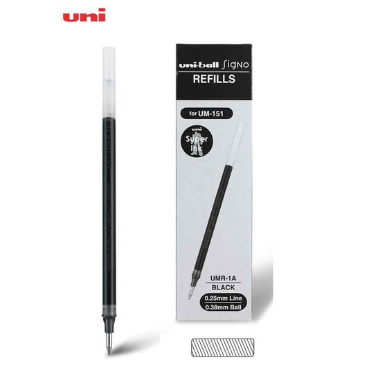 Uni-ball Signo UMR-1 Gel Pen Refill - 0.38mm - Black/Red/Blue - 12 Pack