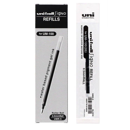 Uni-ball Signo UMR-5 Gel Pen Refill 0.5 mm 12 Pack Black