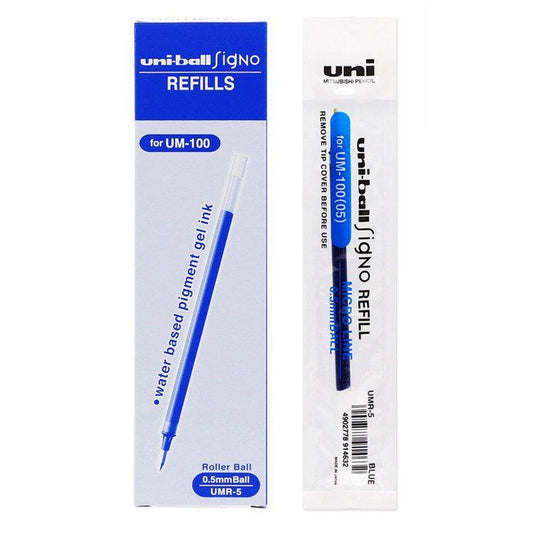 Uni-ball Signo UMR-5 Gel Pen Refill 0.5 mm 12 Pack Blue