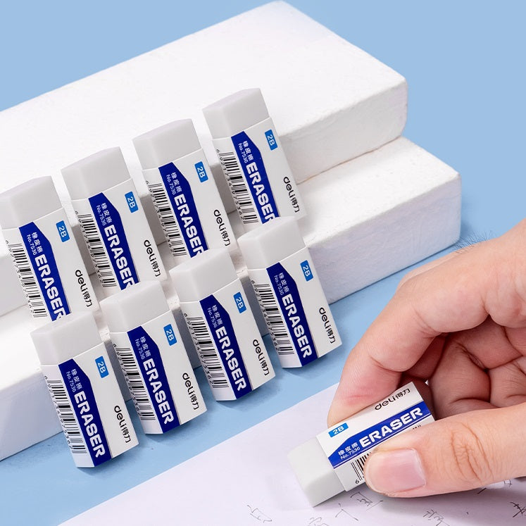 Small Earaser DELI 2B Eraser,White,Small 30 Pack