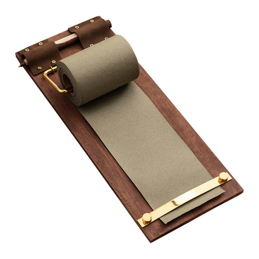 Vintage Wooden Clipboard Hanging Memo Roll Set with Wood Pen Green