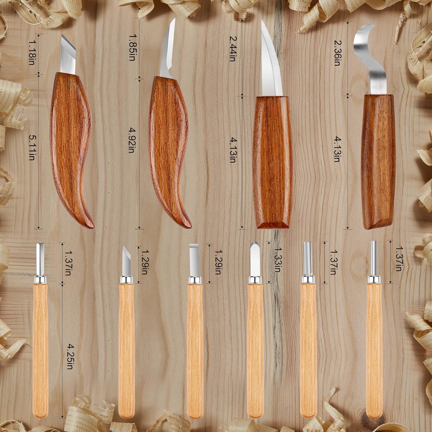 twasnight beforシリーズセット 26in1 Wood Carving Kit with Knife Chisel Gloves
