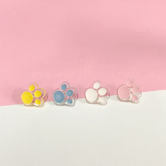 Cat Paw-Shaped Cartoon Buttons for Children Baby Clothes 200 Pack(4 Assorted Colors)