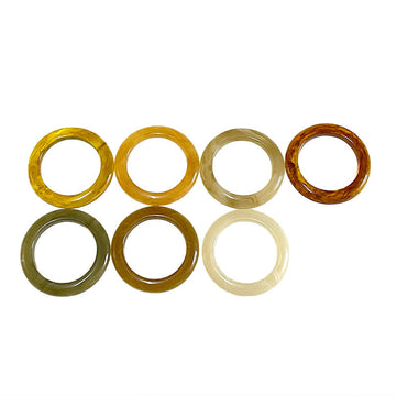 Resin ring buttons, 25–50mm inner diameter, assorted yellow, green, cream, amber (pack)