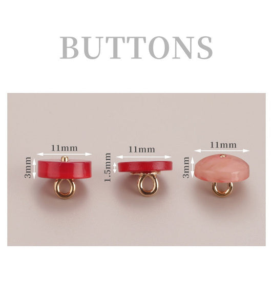 11.5mm Resin Metal Pearlized Shank Hand Sewing Buttons for Shirts 150 Pack