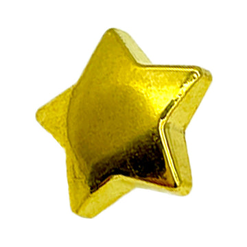 Gold five-point star shirt buttons, 12.5/15mm plastic shank design