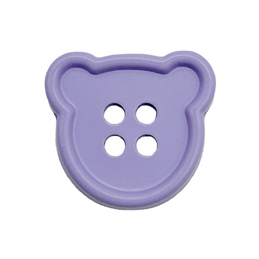 18mm Cartoon Bear Head 4 Hole Buttons for DIY Decoration 80 Pack(8 Colors)