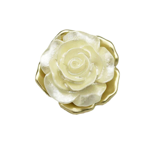 18/23mm Vintage Flower Rose Shaped Alloy Buttons with Shanks 20pcs