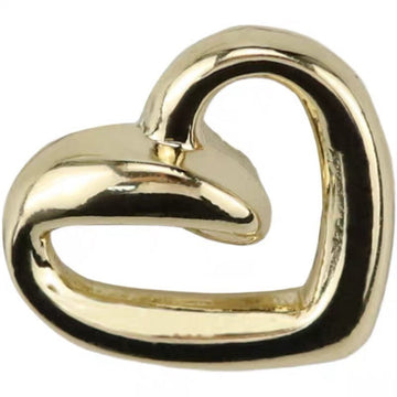 Gold heart-shaped shirt button with high shank, 13mm metal frame