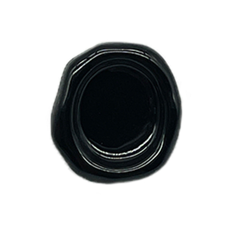 Black oval metal shank buttons, concave, 20mm