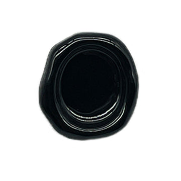 Black oval metal shank buttons, concave, 20mm