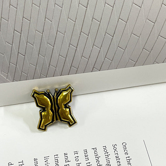 23mm Gold Silver Butterfly Metal Sewing Buttons for Sweaters Outerwear 50pcs Antique Gold