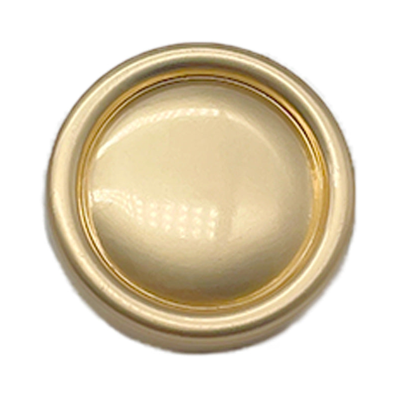 Bottoni metallici rotondi concavi oro brillante da 15–25 mm con gambetto