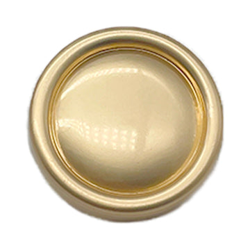 Bottoni metallici rotondi concavi oro brillante da 15–25 mm con gambetto