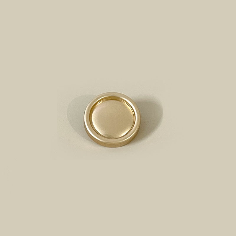 Bottone metallico rotondo concavo oro brillante da 15–25 mm con bordo alto