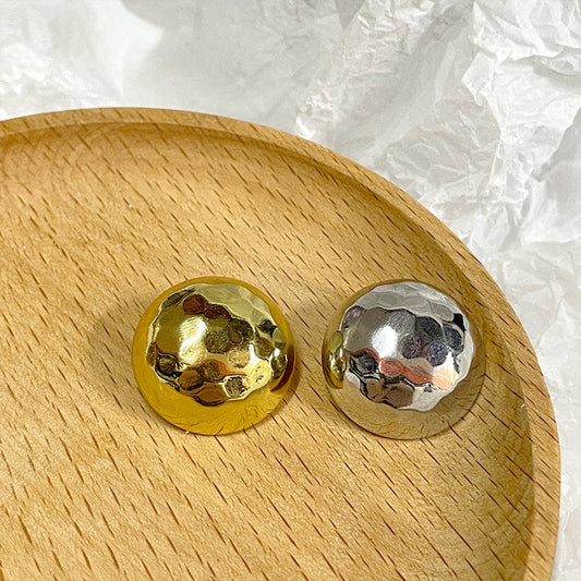 Mushroom-Shaped Gold and Silver Shiny Metal Buttons with Shanks 50pcs