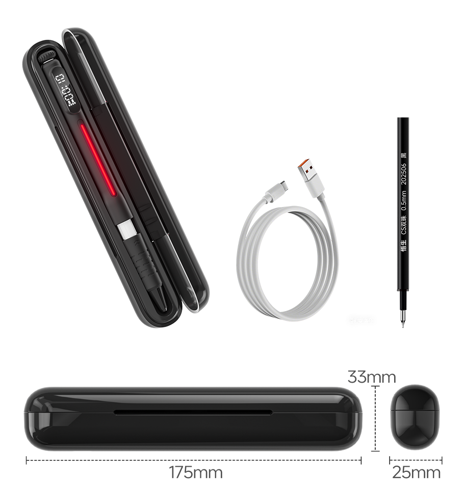 Woosense "Time Flow" Smart Pen with Timer & Charging Dock