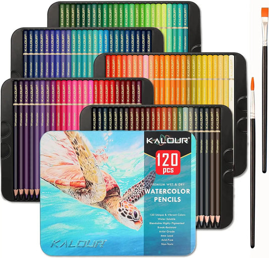 KALOUR 180 Colors Professional Colored Pencils Set Fine Art Drawing  Non-toxic Oil Pencils Set for Sketching Coloring Pencil