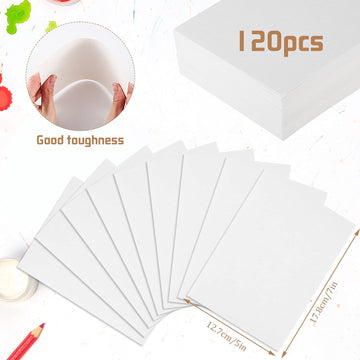 120 Sheets Watercolor Paper Bulk (5 x 7 Inch)