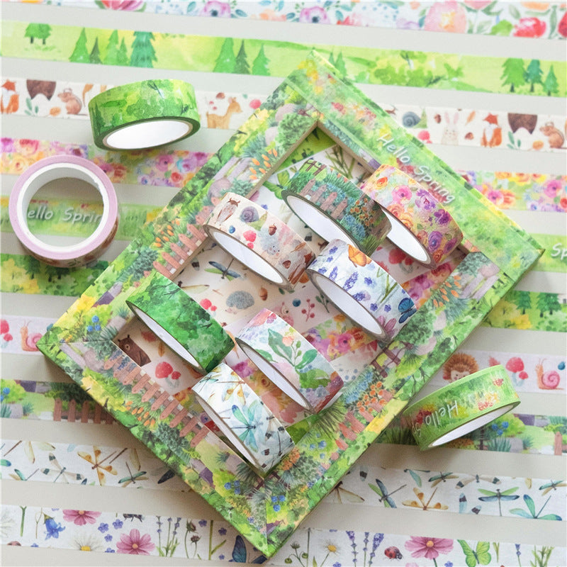 Hello Spring Washi Tape Set 10 Rolls 15mm x 5m