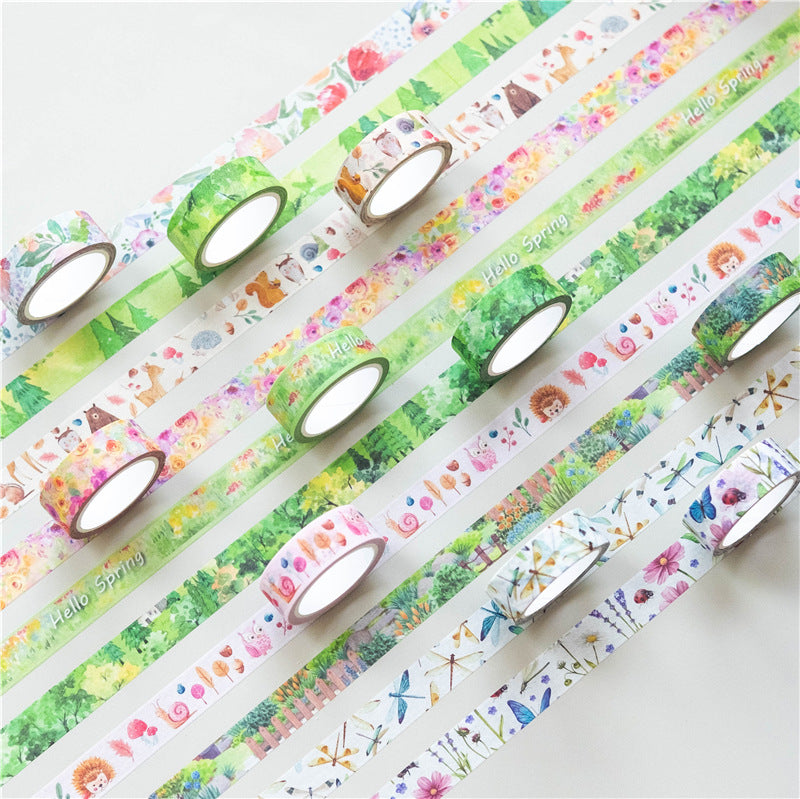 Hello Spring Washi Tape Set 10 Rolls 15mm x 5m
