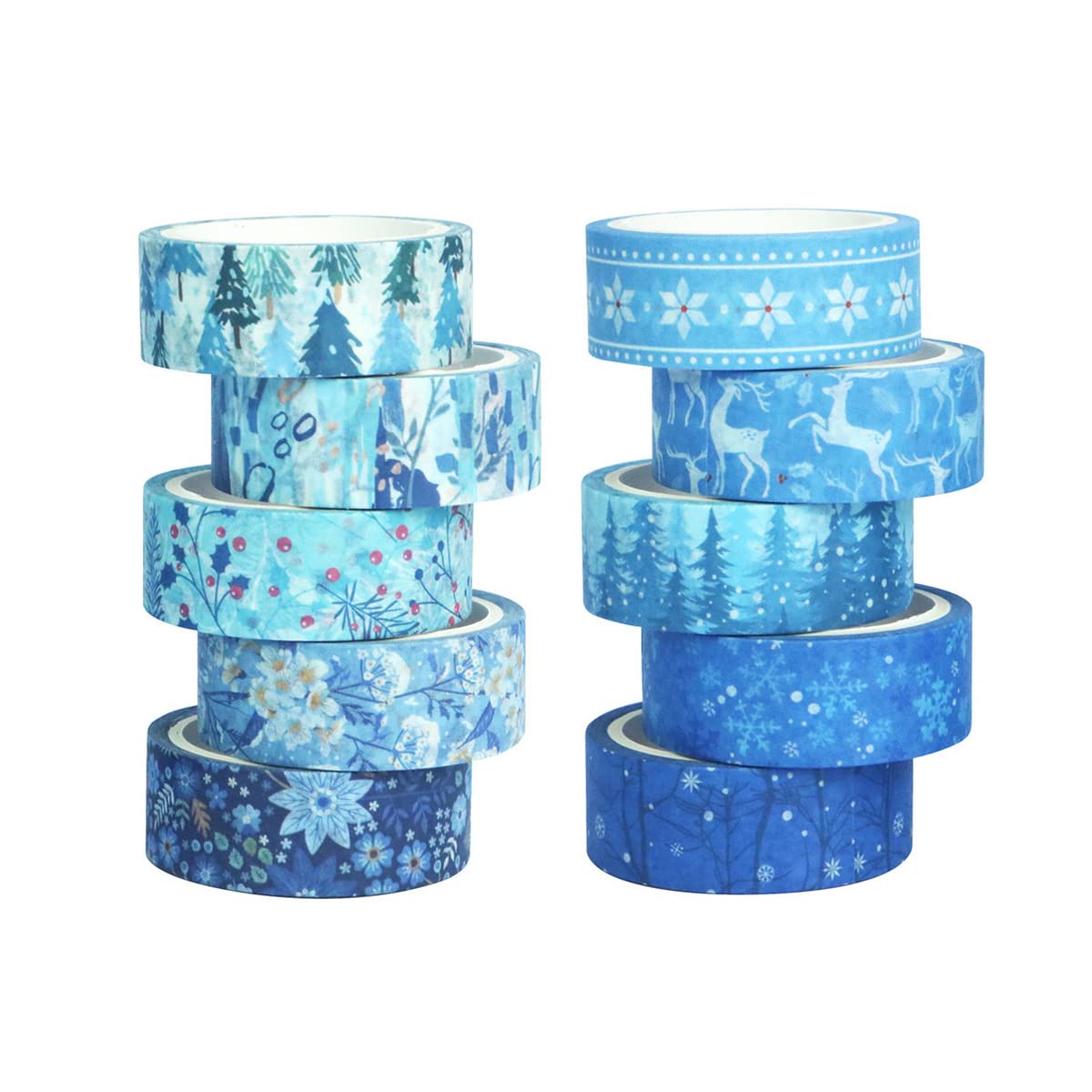 Winter Washi Tape Set 10 Rolls 15mm x 5m