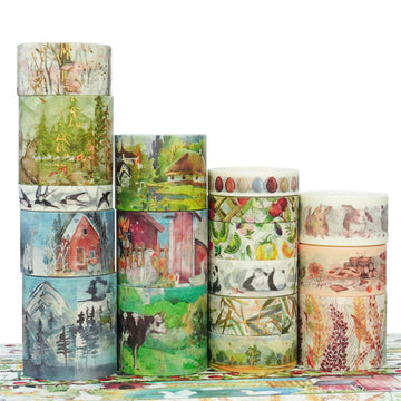 Mountain Forest Washi Masking Tape Set 17 Rolls