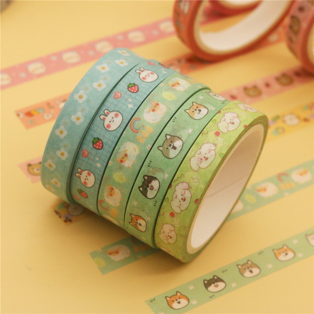 Cute Animals Washi Tape Set 18 Rolls