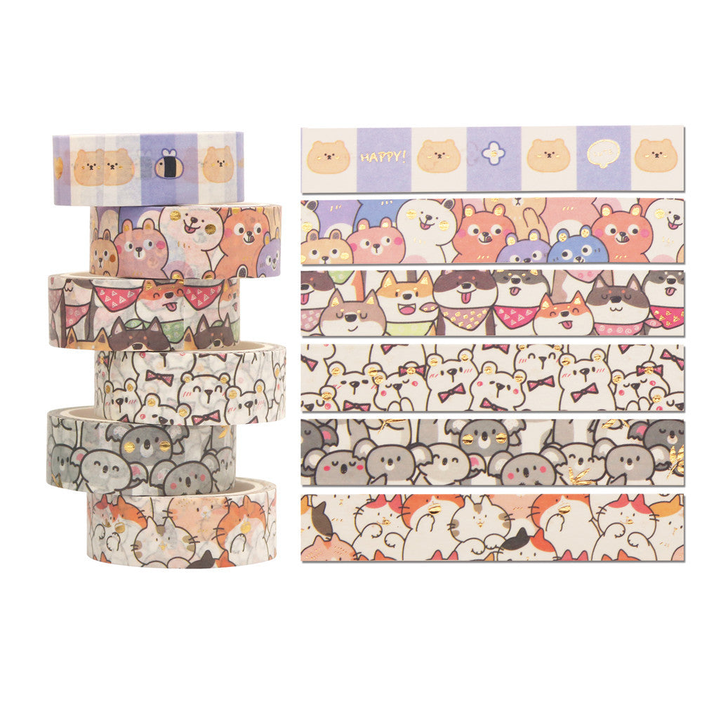 Cute Animals Washi Tape Set 18 Rolls