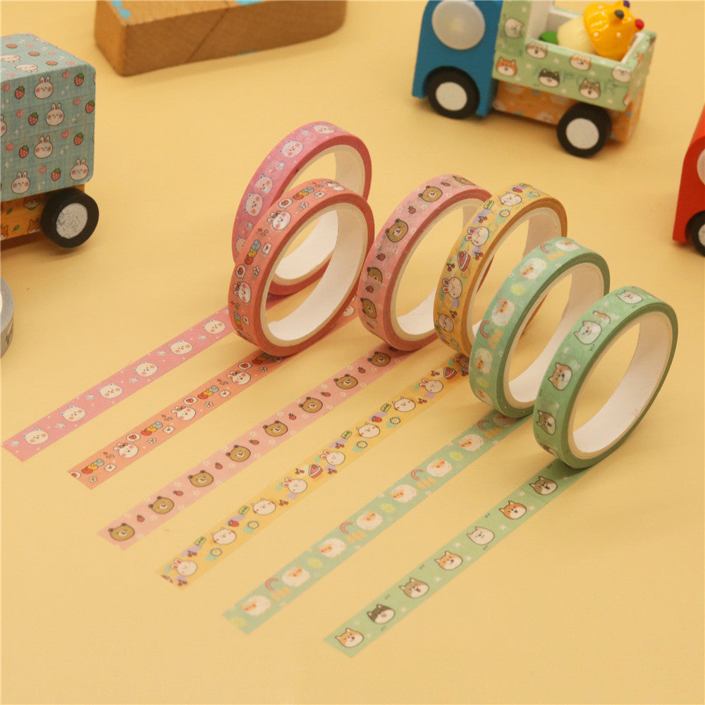 Cute Animals Washi Tape Set 18 Rolls